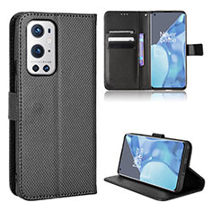 Custodia Portafoglio In Pelle Cover con Supporto BY1 per OnePlus 9 Pro 5G Nero