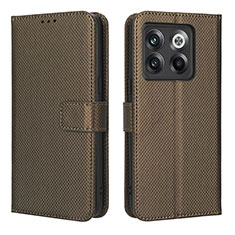 Custodia Portafoglio In Pelle Cover con Supporto BY1 per OnePlus Ace Pro 5G Marrone