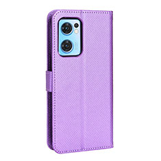 Custodia Portafoglio In Pelle Cover con Supporto BY1 per OnePlus Nord CE 2 5G Viola