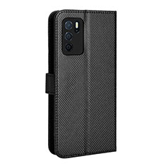 Custodia Portafoglio In Pelle Cover con Supporto BY1 per Oppo A16s Nero