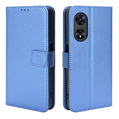 Custodia Portafoglio In Pelle Cover con Supporto BY1 per Oppo A1x 5G Blu