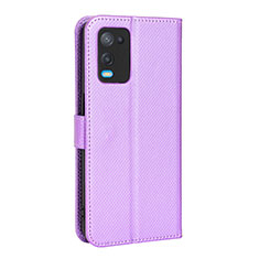 Custodia Portafoglio In Pelle Cover con Supporto BY1 per Oppo A54 4G Viola