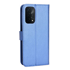 Custodia Portafoglio In Pelle Cover con Supporto BY1 per Oppo A54 5G Blu