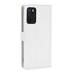 Custodia Portafoglio In Pelle Cover con Supporto BY1 per Oppo A54s Bianco