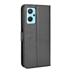 Custodia Portafoglio In Pelle Cover con Supporto BY1 per Oppo A96 4G Nero