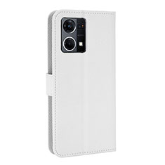 Custodia Portafoglio In Pelle Cover con Supporto BY1 per Oppo F21 Pro 4G Bianco