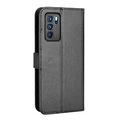 Custodia Portafoglio In Pelle Cover con Supporto BY1 per Oppo Reno6 Pro 5G India Nero