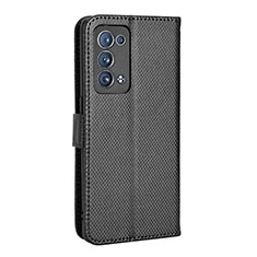 Custodia Portafoglio In Pelle Cover con Supporto BY1 per Oppo Reno6 Pro 5G Nero