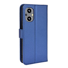 Custodia Portafoglio In Pelle Cover con Supporto BY1 per Oppo Reno8 Z 5G Blu