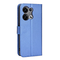 Custodia Portafoglio In Pelle Cover con Supporto BY1 per Oppo Reno9 Pro 5G Blu