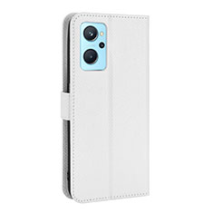 Custodia Portafoglio In Pelle Cover con Supporto BY1 per Realme 9i 4G Bianco