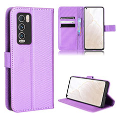 Custodia Portafoglio In Pelle Cover con Supporto BY1 per Realme GT Master Explorer 5G Viola