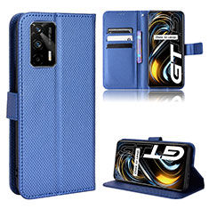 Custodia Portafoglio In Pelle Cover con Supporto BY1 per Realme GT Neo 2T 5G Blu