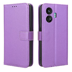 Custodia Portafoglio In Pelle Cover con Supporto BY1 per Realme GT Neo5 SE 5G Viola