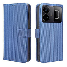 Custodia Portafoglio In Pelle Cover con Supporto BY1 per Realme GT Neo6 5G Blu