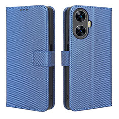 Custodia Portafoglio In Pelle Cover con Supporto BY1 per Realme Narzo N55 Blu