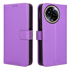 Custodia Portafoglio In Pelle Cover con Supporto BY1 per Realme V50s 5G Viola