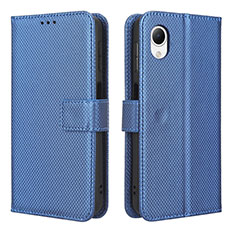 Custodia Portafoglio In Pelle Cover con Supporto BY1 per Samsung Galaxy A23 5G SC-56C Blu