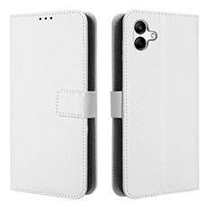 Custodia Portafoglio In Pelle Cover con Supporto BY1 per Samsung Galaxy F14 5G Bianco