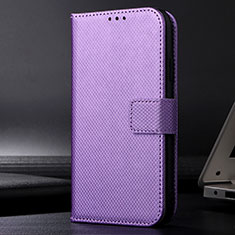 Custodia Portafoglio In Pelle Cover con Supporto BY1 per Samsung Galaxy F22 4G Viola