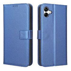 Custodia Portafoglio In Pelle Cover con Supporto BY1 per Samsung Galaxy M04 Blu