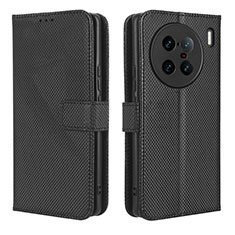 Custodia Portafoglio In Pelle Cover con Supporto BY1 per Vivo X90 Pro+ Plus 5G Nero