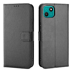 Custodia Portafoglio In Pelle Cover con Supporto BY1 per Wiko T10 Nero