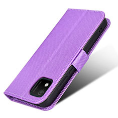 Custodia Portafoglio In Pelle Cover con Supporto BY1 per Wiko Y52 Viola