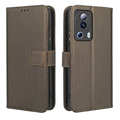 Custodia Portafoglio In Pelle Cover con Supporto BY1 per Xiaomi Civi 2 5G Marrone