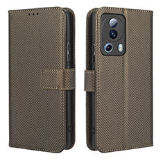 Custodia Portafoglio In Pelle Cover con Supporto BY1 per Xiaomi Mi 13 Lite 5G Marrone