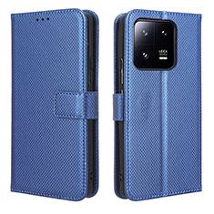 Custodia Portafoglio In Pelle Cover con Supporto BY1 per Xiaomi Mi 13 Pro 5G Blu