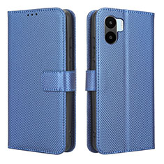 Custodia Portafoglio In Pelle Cover con Supporto BY1 per Xiaomi Poco C51 Blu