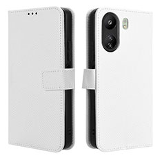 Custodia Portafoglio In Pelle Cover con Supporto BY1 per Xiaomi Poco C65 Bianco