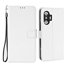 Custodia Portafoglio In Pelle Cover con Supporto BY1 per Xiaomi Poco F3 GT 5G Bianco