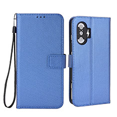 Custodia Portafoglio In Pelle Cover con Supporto BY1 per Xiaomi Poco F3 GT 5G Blu