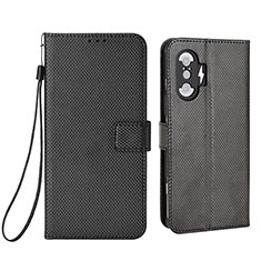 Custodia Portafoglio In Pelle Cover con Supporto BY1 per Xiaomi Poco F3 GT 5G Nero