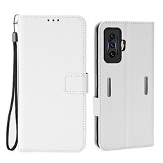 Custodia Portafoglio In Pelle Cover con Supporto BY1 per Xiaomi Poco F4 GT 5G Bianco