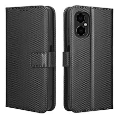 Custodia Portafoglio In Pelle Cover con Supporto BY1 per Xiaomi Poco M4 5G Nero