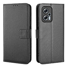 Custodia Portafoglio In Pelle Cover con Supporto BY1 per Xiaomi Poco X4 GT 5G Nero