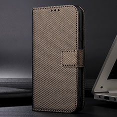 Custodia Portafoglio In Pelle Cover con Supporto BY1 per Xiaomi Redmi 9 Prime India Marrone