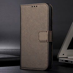 Custodia Portafoglio In Pelle Cover con Supporto BY1 per Xiaomi Redmi 9C NFC Marrone