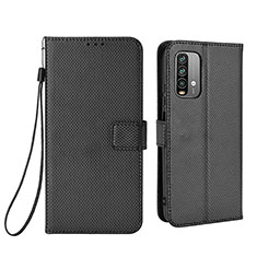 Custodia Portafoglio In Pelle Cover con Supporto BY1 per Xiaomi Redmi 9T 4G Nero