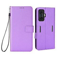 Custodia Portafoglio In Pelle Cover con Supporto BY1 per Xiaomi Redmi K50 Gaming AMG F1 5G Viola