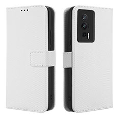 Custodia Portafoglio In Pelle Cover con Supporto BY1 per Xiaomi Redmi K60 5G Bianco