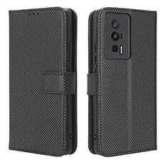 Custodia Portafoglio In Pelle Cover con Supporto BY1 per Xiaomi Redmi K60 Pro 5G Nero