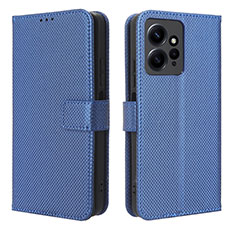 Custodia Portafoglio In Pelle Cover con Supporto BY1 per Xiaomi Redmi Note 12 4G Blu