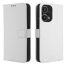 Custodia Portafoglio In Pelle Cover con Supporto BY1 per Xiaomi Redmi Note 12 Turbo 5G Bianco