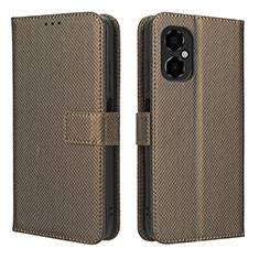 Custodia Portafoglio In Pelle Cover con Supporto BY1 per Xiaomi Redmi Note 12R Pro 5G Marrone