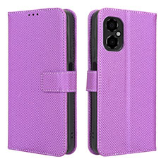 Custodia Portafoglio In Pelle Cover con Supporto BY1 per Xiaomi Redmi Note 12R Pro 5G Viola