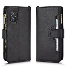 Custodia Portafoglio In Pelle Cover con Supporto BY2 per Asus Zenfone 8 ZS590KS Nero